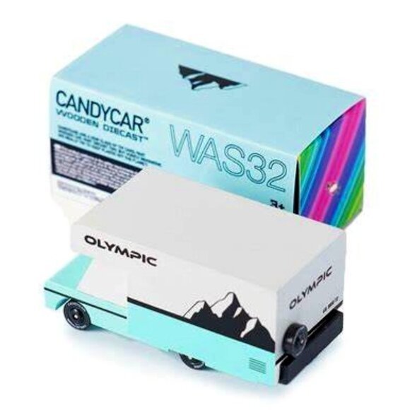 NWT Candylab Wood Car Olympic RV - Picture 1 of 3